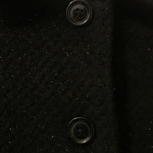 The Children’s Place Collared Glittery Pea Coat for Girls, Black Size Medium 7/8 - Picture 9 of 12